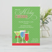 クリスマス応援ホリデーカクテルパーティの招待状 招待状 (スタンド正面)