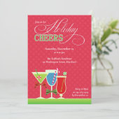 クリスマス応援ホリデーカクテルパーティの招待状 招待状 (スタンド正面)