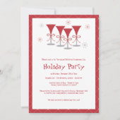 クリスマス応援ホリデーカクテルパーティの招待状 招待状 (正面)