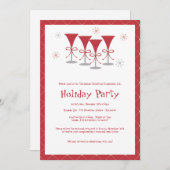 クリスマス応援ホリデーカクテルパーティの招待状 招待状 (正面/裏面)