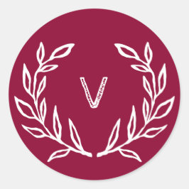 クリスマス応援ホリデーシール（マゼンタ） ラウンドシール