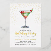 クリスマス応援ホリデーパーティー 箔招待状 (正面)