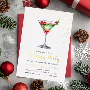 クリスマス応援ホリデーパーティー 箔招待状