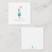 クリスマス応援ミニホリデーブルーハワイカクテル ノートカード (正面/裏面)