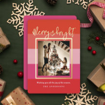 クリスマス応援レッドストライプシズホリデーフォイルカード