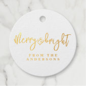 クリスマス応援レッドストライプシズホリデーフォイル フェイバータグ (正面)