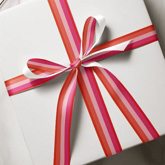 クリスマス応援レッドストライプズホリデイ サテンリボン