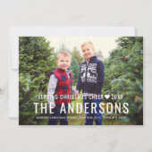 クリスマス応援レッドバッファロープレイドファミリーフォト シーズンカード (正面)