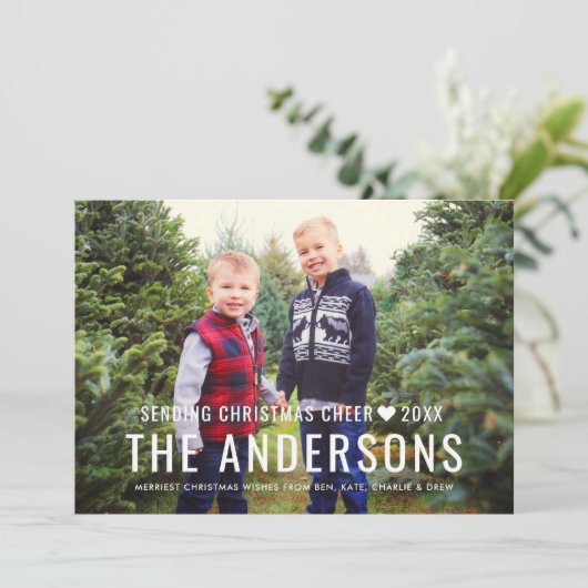 クリスマス応援レッドバッファロープレイドファミリーフォト シーズンカード (スタンド正面)
