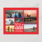 クリスマス応援レッドホリデーフォトポストカード シーズンポストカード (正面)