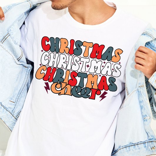 クリスマス応援レトロGroovyクリスマスホリデー トライブレンドTシャツ