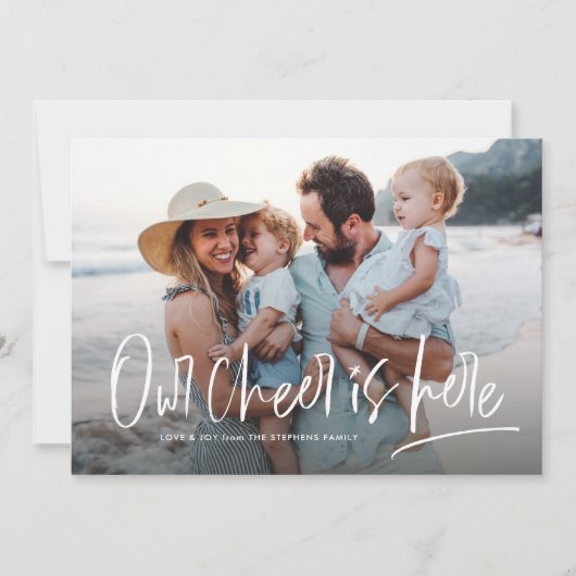 クリスマス応援ワンフォトおもしろいかわいい シーズンカード (正面)