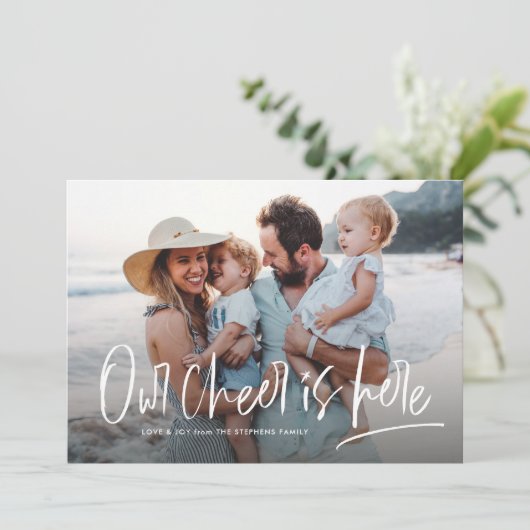 クリスマス応援ワンフォトおもしろいかわいい シーズンカード (スタンド正面)