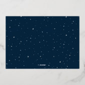 クリスマス応援ワンフォトおもしろいかわいい 箔シーズンカード (裏面)