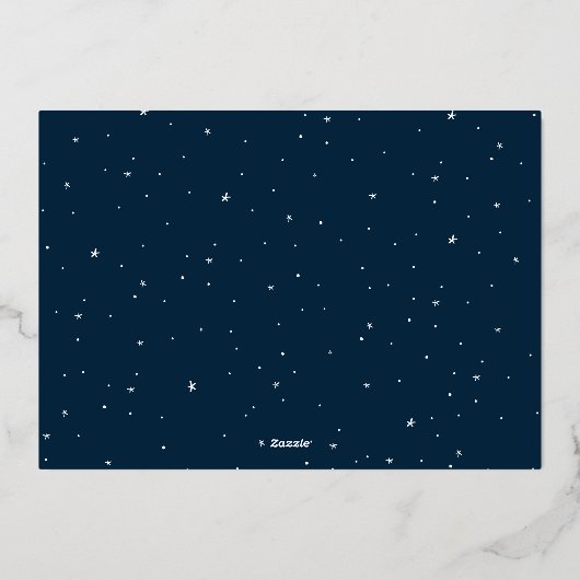 クリスマス応援ワンフォトおもしろいかわいい 箔シーズンカード (裏面)