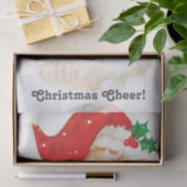 クリスマス応援ヴィンテージサンタクロース顔 薄葉紙 (ギフト)