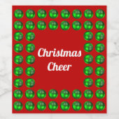 クリスマス応援飲食品ラベルセット ワインラベル (シングルラベル)