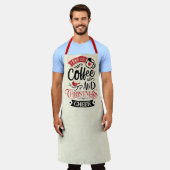 クリスマス応援&コーヒーエプロン エプロン (着用した状態)