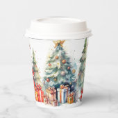 クリスマス応援、サンタクロース 紙コップ (左)