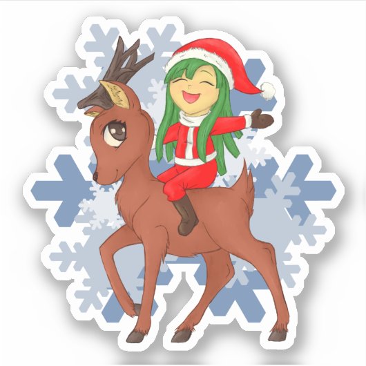 クリスマス応援 シール (正面)