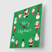 クリスマス応援 スクエア壁時計 (傾斜)