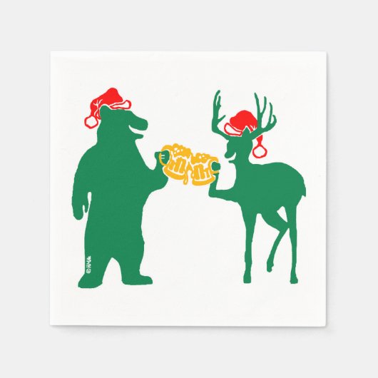 クリスマス応援! スタンダードカクテルナプキン (正面)