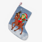 クリスマス応援 スモールクリスマスストッキング (正面 (吊り時))