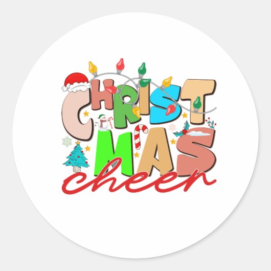 クリスマス応援 ラウンドシール (正面)