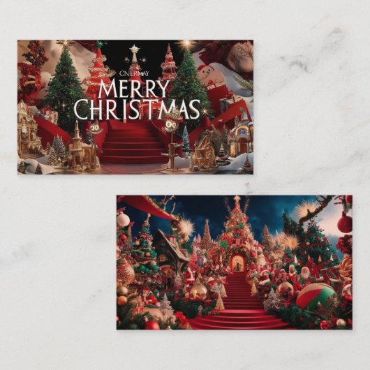 クリスマス応援 名刺 (正面/裏面)