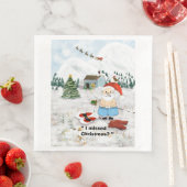 「クリスマス恋しく思か？」 ナプキン (インサイチュ)