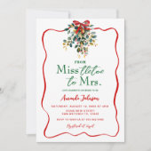 クリスマス恋しく思のブライダルシャワーに対する機微 招待状 (正面)