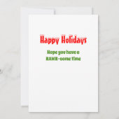 クリスマス恐竜のラワーソームフラット カード (裏面)