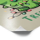 クリスマス恐竜の光パーティーおもしろいツリーレックス フォトプリント            (角)