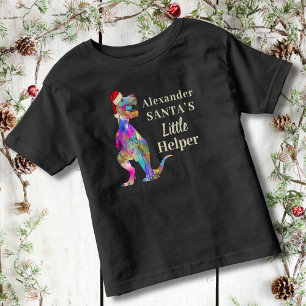 クリスマス恐竜の子供たちパーソナライズされた トドラーTシャツ