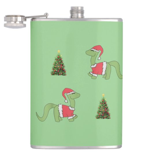 クリスマス恐竜クリスマスツリー フラスク (オープン)