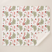 クリスマス恐竜サンタザウルスの名前 シェルパブランケット (正面(横))