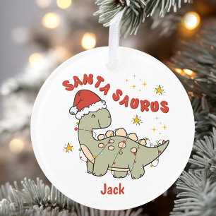 クリスマス恐竜サンタザウルス名かわいい オーナメント