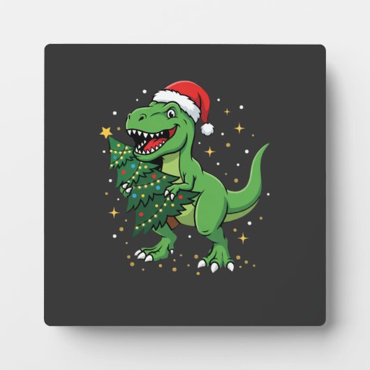 クリスマス恐竜サンタTレックス フォトプラーク (正面)