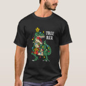 クリスマス恐竜ツリーおもしろいレックスクリスマスギフトK Tシャツ (正面)