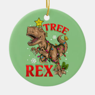 クリスマス恐竜ツリーレックスライトTRexクリスマスプレゼント セラミックオーナメント