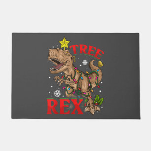 クリスマス恐竜ツリーレックスライトTRexクリスマスプレゼント ドアマット