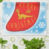 クリスマス恐竜 キッチンタオル (折り畳み)