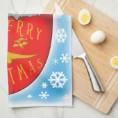 クリスマス恐竜 キッチンタオル (四つ折り)