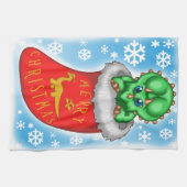 クリスマス恐竜 キッチンタオル (横)
