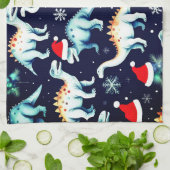 クリスマス恐竜 キッチンタオル (折り畳み)