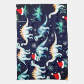 クリスマス恐竜 キッチンタオル (縦)