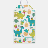 クリスマス恐竜 ギフトタグ (裏面)