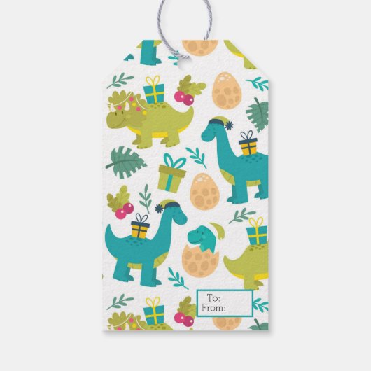 クリスマス恐竜 ギフトタグ (裏面)