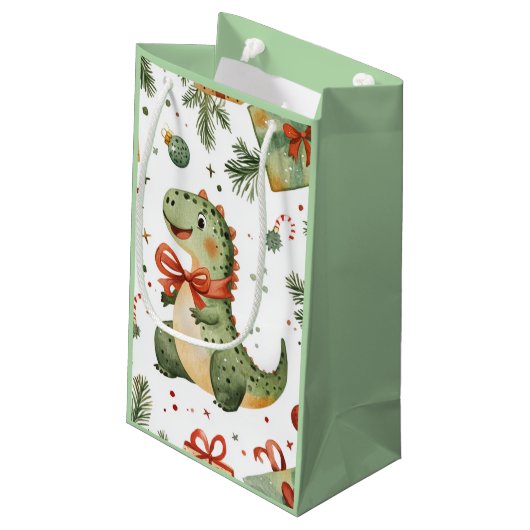 クリスマス恐竜 スモールペーパーバッグ (裏面アングル)