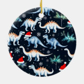 クリスマス恐竜 セラミックオーナメント (裏面)